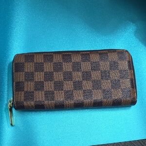 Checkered Brown and Black Wallet